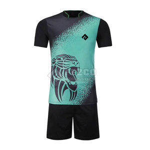 Ensemble d'uniformes de football d'été OEM respirant à manches courtes, nouveau design avec découpe automatisée, vêtements d'entraînement de haute qualité - Product Image 1