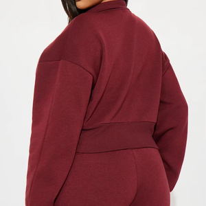 Sudadera informal con capucha y cremallera para mujer de invierno 100% Jersey de algodón a prueba de viento transpirable frente bordado personalizado ropa activa - Product Image 5