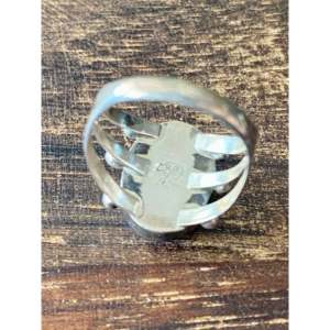 Cushion Cut <b>Blue</b> <b>Opal</b> Sterling Silver Statement <b>Ring</b> Size 5.75 - Product Image 5