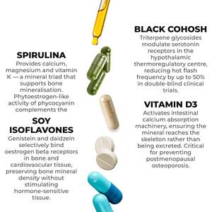 Complément Alimentaire Spiruline, Isoflavones de Soja, Cohosh Noir, Calcium, Vitamine D – 60 Gélules – OEM Marque Privée Italie – Hygiène Féminine - Product Image 3