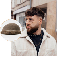 Accesorios para Reemplazo Capilar: Peluca de Cabello Humano para Hombres, Toupee de Encaje Completo Transpirable para Verano