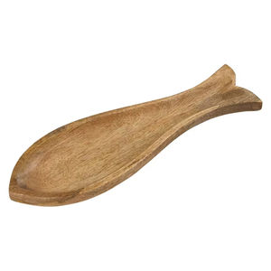 Plato para servir aperitivos de madera con acabado de madera natural de diseño creativo con asas, mesa de cocina, restaurante, Hotel, Fiesta en casa - Product Image 3