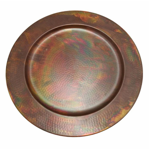 Plato de Metal para debajo de los platos, cena redonda de acero inoxidable, cargador dorado para boda, gran oferta - Product Image 6