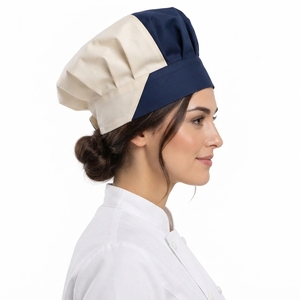 Custom Women <b>Chef</b> Cap Professional Culinary <b>Hat</b> Durable Fabric Breathable Construction Comfortable Fit Kitchen Workwear OEM - Product Image 5