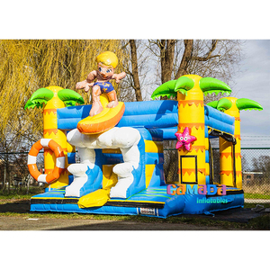 Castillo Inflable Comercial con Tobogán de Piña Tropical para Fiestas <span class=keywords><strong>en</strong></span> <span class=keywords><strong>la</strong></span> <span class=keywords><strong>Playa</strong></span> - Casa de Brinco Temática <span class=keywords><strong>en</strong></span> Oferta - Product Image 4
