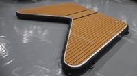Plateforme flottante gonflable sur mesure pour jet ski avec pont en teck EVA pour yacht, bateau, marina et sports nautiques
