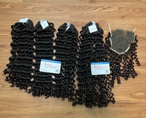 Vente en gros Paquet de cheveux Livraison directe Tissage Jerry Bouclés Paquets de cheveux naturels bruts Vendeurs Extensions de cheveux - Product Image 4