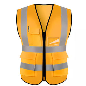 Gilet de sécurité réfléchissant léger à haute visibilité vêtements de travail en maille respirante pour l'arpenteur de trafic et l'exercice de travail de sécurité - Product Image 4