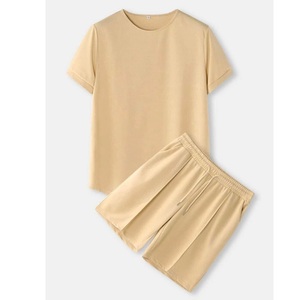 Ensemble de pantalons courts unisexy solides et souples pour bébés garçons ensemble de t-shirts et shorts décontractés pour l'été de BD - Product Image 5