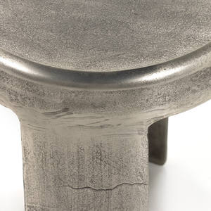 Best Selling Round Metal Side <b>Stool</b> Silver Antique Finished Classic Style Casted Bone Inlay Console For Living Room and <b>Bedroom</b> - Product Image 3