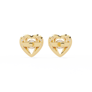 Boucles d'oreilles en or 18 carats avec diamants brillants de laboratoire, design élégant - Product Image 5