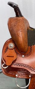 Silla occidental de cuero para montar en el barril del caballo, asiento de estilo occidental, de tela, personalizado - Product Image 6