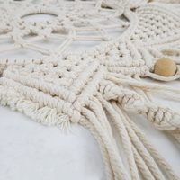 Décoration murale tissée à la main en usine pour la maison et l'hôtel, grand article en macramé, couleur blanche