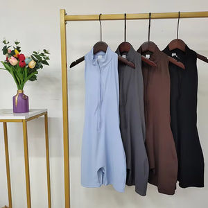 ชุดโยคะ jumpsuit ผู้หญิงออกกำลังกายระบายอากาศได้ดีบอดี้สูทกีฬาแขนกุดฤดูร้อนเสื้อระบายอากาศหนึ่งชิ้น - Product Image 4