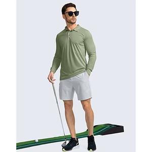 Polo à manches longues en coton pur de meilleure qualité pour hommes Polo haut de gamme printemps et été Polo en coton décontracté solide pour hommes - Product Image 2