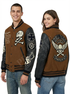 Causal Wear Custom Clothing Manufacturer Embroidery Chenille Patches Letterman Varsity Jackets Collage Baseball jacket for men - Product Image 5