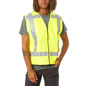 Nuevo Chaleco de trabajo de verano para hombres, lona duradera, logotipo personalizado, alta visibilidad, seguridad, función Reversible, ropa exterior - Product Image 1