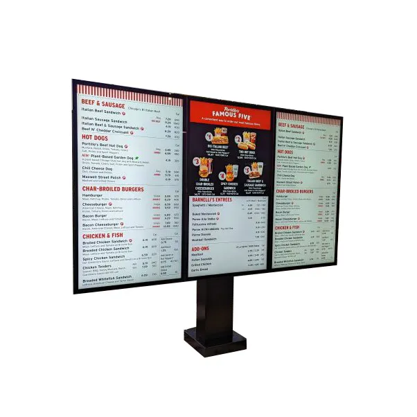 43 49 55 inch 4K CMS cloud Drive-Thru 3500nits Restaurant Outdoor Digital Menu Board Android LCD Screen Display Digital Signage