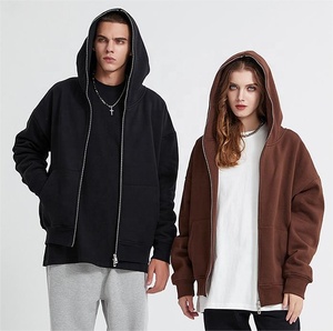Sudaderas con capucha con cremallera completa en negro con estampado de hojaldre personalizado para hombre Diseño inspirado en Assassins teñido liso de algodón 100% para envío de WinterDDP - Product Image 1