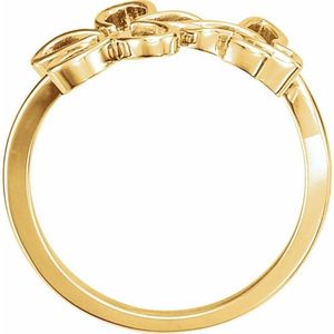 Flower & Butterfly Opening <b>Ring</b> with Gold Plating Stainless Steel & Copper Gemstone & Zircon Inlay Gift Jewelry - Product Image 2
