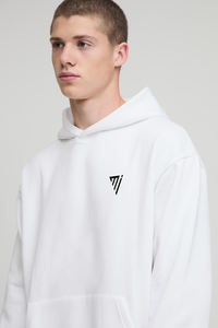 High Quality <b>Hoodie</b> French Terry Plain <b>White</b> Streetwear Oversized <b>Hoodie</b> Cotton Blank Heavyweight <b>Hoodie</b> for Men - Product Image 3
