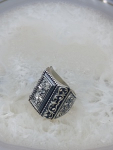 Anillos Unisex de Plata 925 con Diseño Islámico Grabado a Mano para Bodas, Modernos, de Estambul - Product Image 3