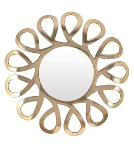 Miroir mural rond en fer, métal et verre de style américain haut de gamme Miroirs muraux européens Miroir de salle de bain fait à la main - Product Image 4