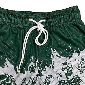 กางเกงขาสั้นผ้าไอซ์ซิลค์สำหรับผู้ชายกางเกงขาสั้นกีฬาลำลองทรงหลวมบางพิเศษออกแบบโลโก้ตามต้องการ - Product Image 2