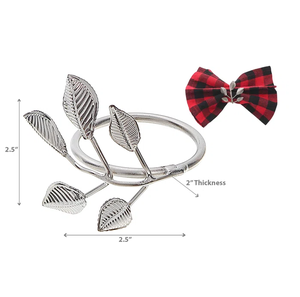 Fer argent vaisselle décorative porte-anneau de serviette maison fêtes de mariage restaurant table à manger accessoire porte-papier de soie - Product Image 3