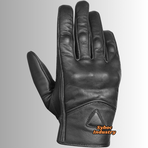 Gants de course personnalisés à doigts entiers en cuir de chèvre véritable antidérapants Protection de motard personnalisée Compatibilité avec les écrans tactiles - Product Image 4