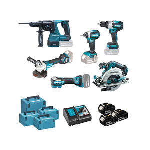 Makita ชุด15-Pc ไร้สายลิเธียมไอออน18V LXT ชุดเครื่องมืออเนกประสงค์พร้อมแบตเตอรี่เจาะสว่านกระแทก