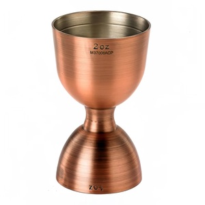 Jigger de Barra de Doble Cara con Acabado de Cobre y Acero Inoxidable, Herramienta de Medición de Cócteles de Precisión con Diseño Elegante y Vertido Equilibrado - Product Image 2