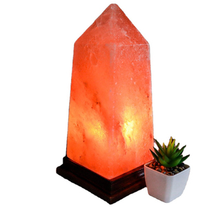 Lampe au sel de l'Himalaya USB RGB 7 couleurs changeantes sculptées à la main avec socle en bois lampe de roche de sel en cristal de pyramide pour la décoration de la maison - Product Image 1