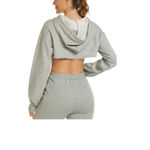 Sudadera corta con capucha personalizada para mujer, sudaderas y sudaderas informales para mujer, Sudadera con capucha extragrande para mujer de BD - Product Image 4