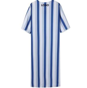 2025 haute qualité respirant col rond hommes Thobe Jubba Abaya Robe dernier Style saoudien arabe caftan robe islamique pour hommes musulmans - Product Image 5