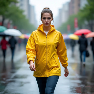 แจ็กเก็ตกันฝนมีซิปสำหรับผู้หญิงเสื้อกันฝนมีน้ำหนักเบาสำหรับปีนเขากลางแจ้ง - Product Image 4