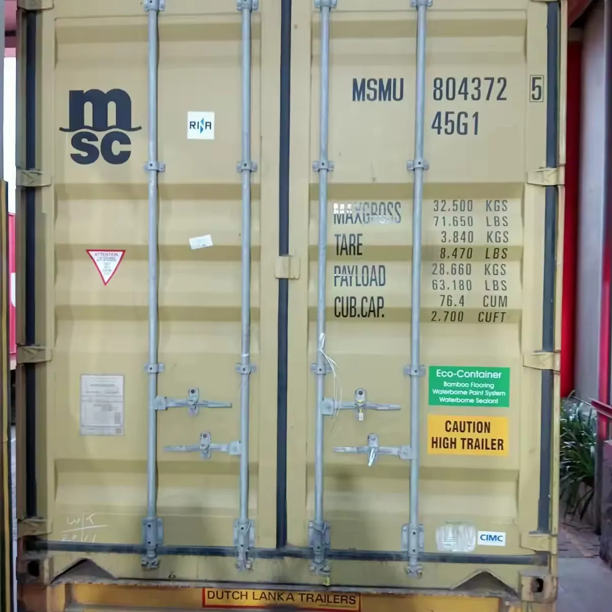 Comprobación de carga de contenedores Comprobación de descarga LCL FCL Comprobación de carga de exportación