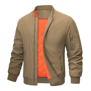 Chaquetas de bombardero de satén ajustadas unisex Chaqueta de invierno con soporte Cierre de cremallera Chaqueta de hombre de mejor estilo Precio razonable al por mayor - Product Image 3