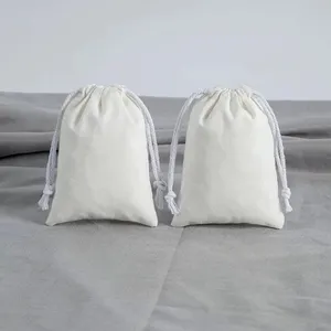 Lionwrapack Túi Vải Trang Sức Dây Rút Thân Thiện Với Môi Trường Màu Trắng Túi Vải Đóng Gói Trang Sức Túi Đóng Gói Quà Tặng Trang Sức Bằng Cotton - Product Image 5