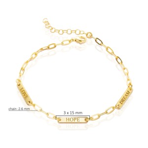 Three <b>Charm</b> Design Plain Rectangle Shape <b>Charm</b> Bracelet Turkish Handcrafted Wholesale 925 Sterling Silver Jewelry - Product Image 4