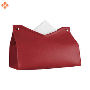 Boîtes à mouchoirs en cuir rembourrées polyvalentes personnalisées stockage de bureau boîte de papier décorative support de boîte à mouchoirs - Product Image 3