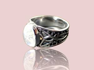 Anillo de Plata de Ley 925 de Estilo Bohemio de Lujo con Piedra Natural, Joyería Fina Hecha a Mano para Regalos de Boda, Aniversario y Fiesta - Product Image 4