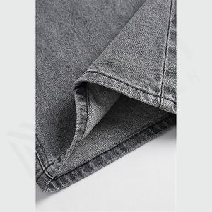 Nuevos Pantalones Vaqueros de Mezclilla Estilo Vintage para Hombre al por Mayor, Sin Rasgaduras, Ajustados, Lavados, Elásticos, con Parches, Sólidos, para Hombre Joven, Personalizados - Product Image 6