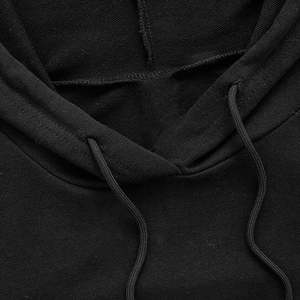 Haut court à capuche en coton tricoté pour femme, nouveau style, respirant, ample, avec logo sur le devant, pour les séances d'entraînement hivernales - Product Image 3