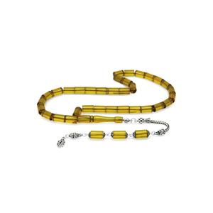 925 rosario ambra fuoco giallo taglio in argento Sterling con nappe - Product Image 1