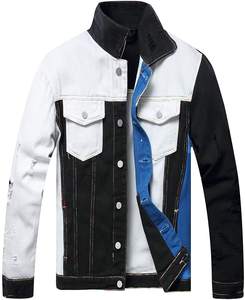 Outdoor Windproof Men's Warm Clothes for Men Clothing Custom <b>Black</b> <b>Fleece</b> Denim Autumn Jacket Suppliers Denim Cotton Fabric - Product Image 1