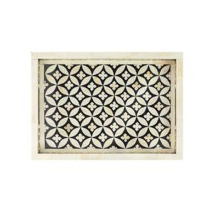 Elegante bandeja para servir de resina hecha a mano con base de madera bandeja de exhibición de plantas moderna para uso en decoración del hogar de la India - Product Image 4