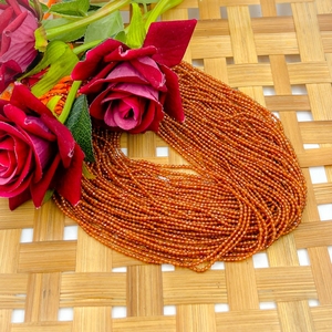 Hessonite-ajuste de joyería de cuarzo granate Natural, microcuentas de piedras preciosas facetadas, hilo de cuentas, cristal curativo, Reiki, precio al por mayor - Product Image 6