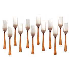 Fourchette de table réutilisable en acier et cuivre de 20 cm - Product Image 5