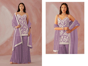 Camisa bordada Frente de HandKhaddi Bindi de algodón puro con camisa bordada Parte posterior de HandKhaddi Bindi de algodón puro - Product Image 3